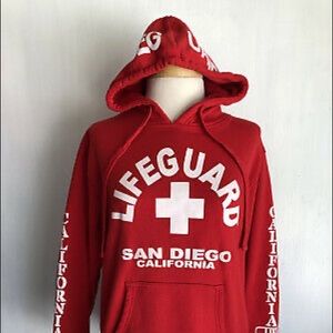 LIFEGAURD®️ Red, San Diego Hoodie Sz. Small